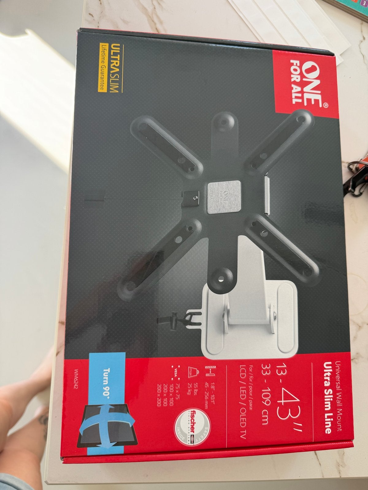 ONE FOR ALL Ultraslim TV Beugel WM6242 - Nieuw in doos, Ophalen, Nieuw