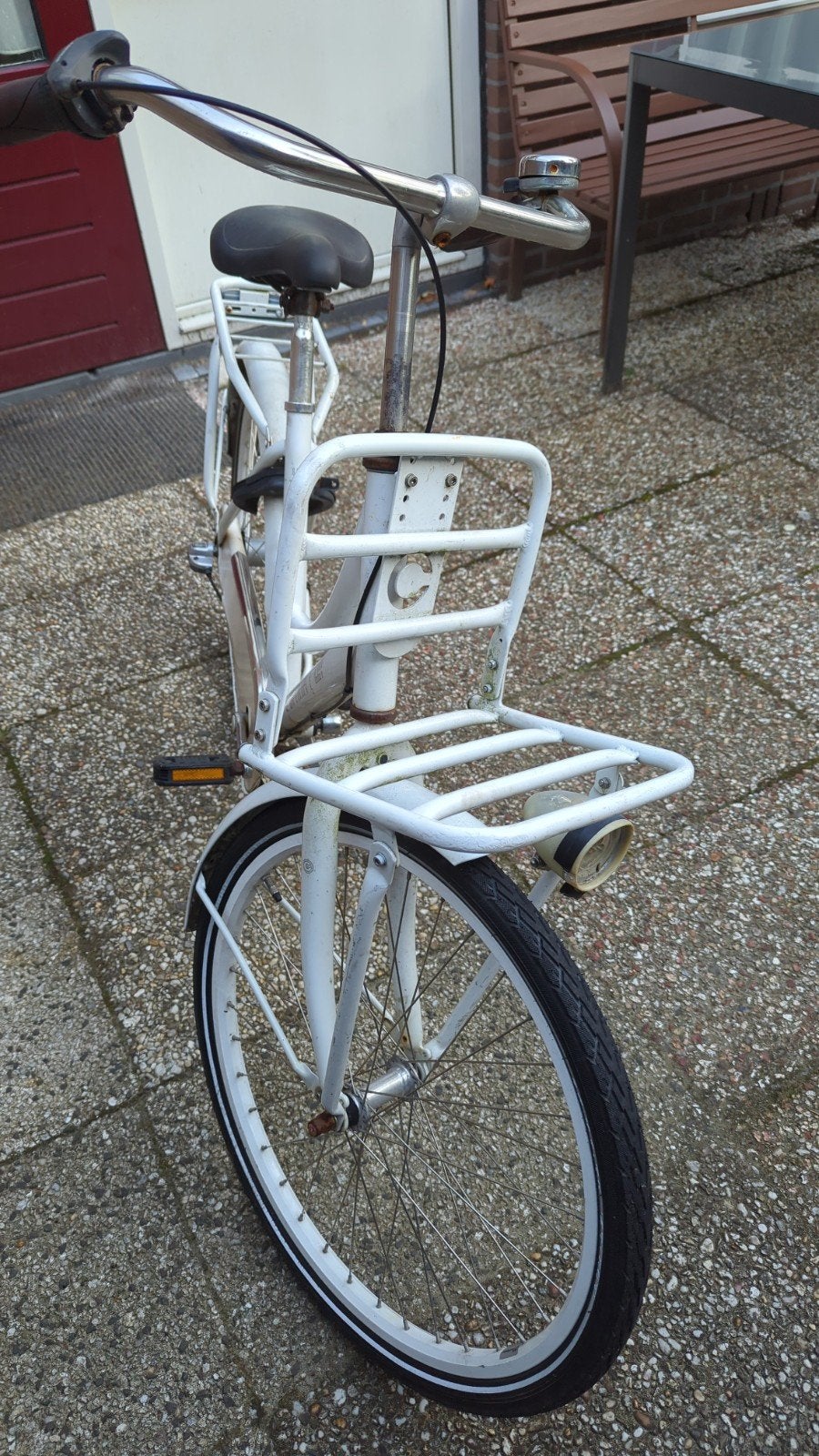 Cortina U4 Transportfiets Dames - Wit / 24 inch, Overige merken, Terugtraprem, Gebruikt, 47 tot 50 cm