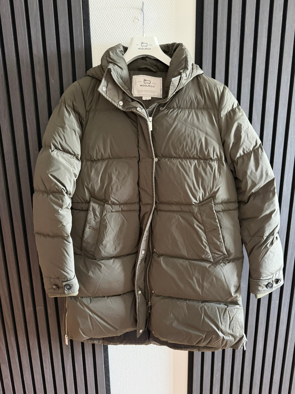 Woolrich Parka, Ophalen of Verzenden, Gedragen, Maat 42/44 (L), Blauw