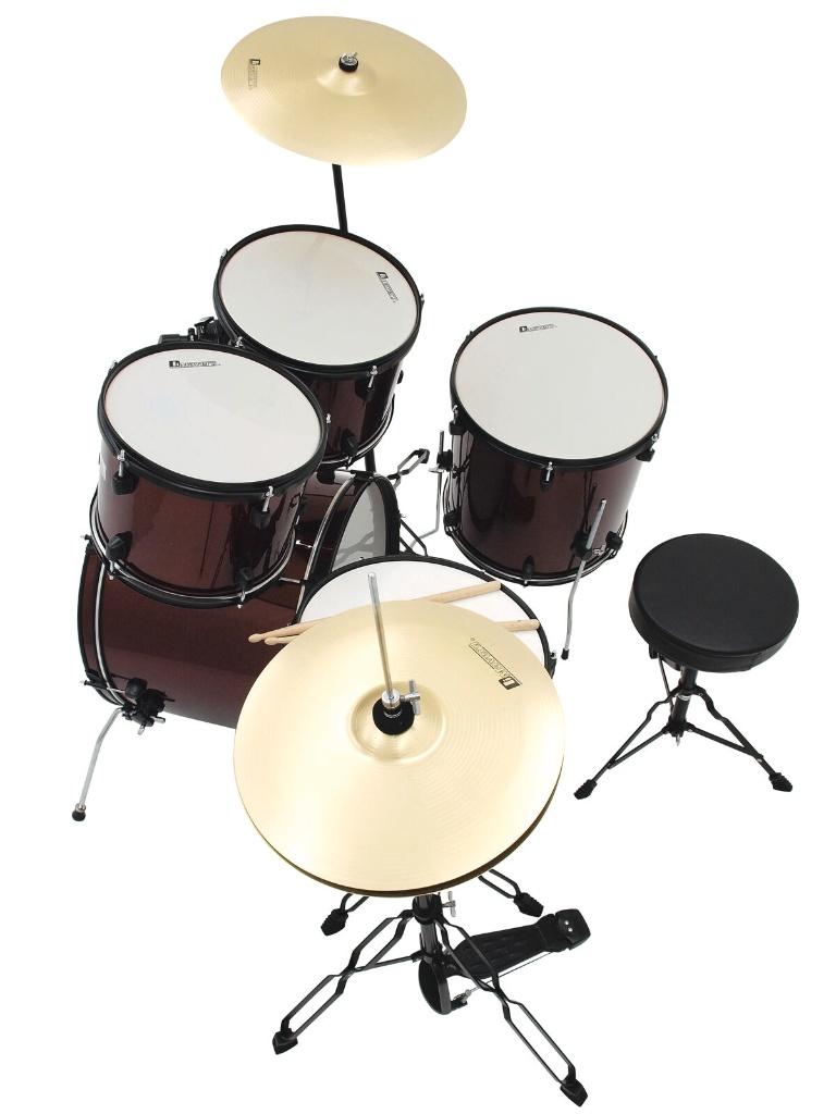 DIMAVERY DS-200 Drum set, wine red, ., Drums of Percussie, Nieuw, Ophalen of Verzenden