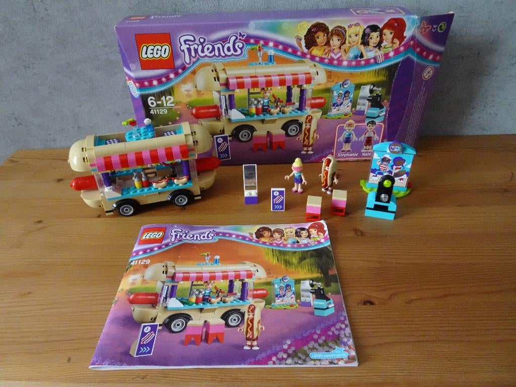 Lego Friends Pretpark Hotdog Kraam, Ophalen of Verzenden, Zo goed als nieuw, Complete set, Lego