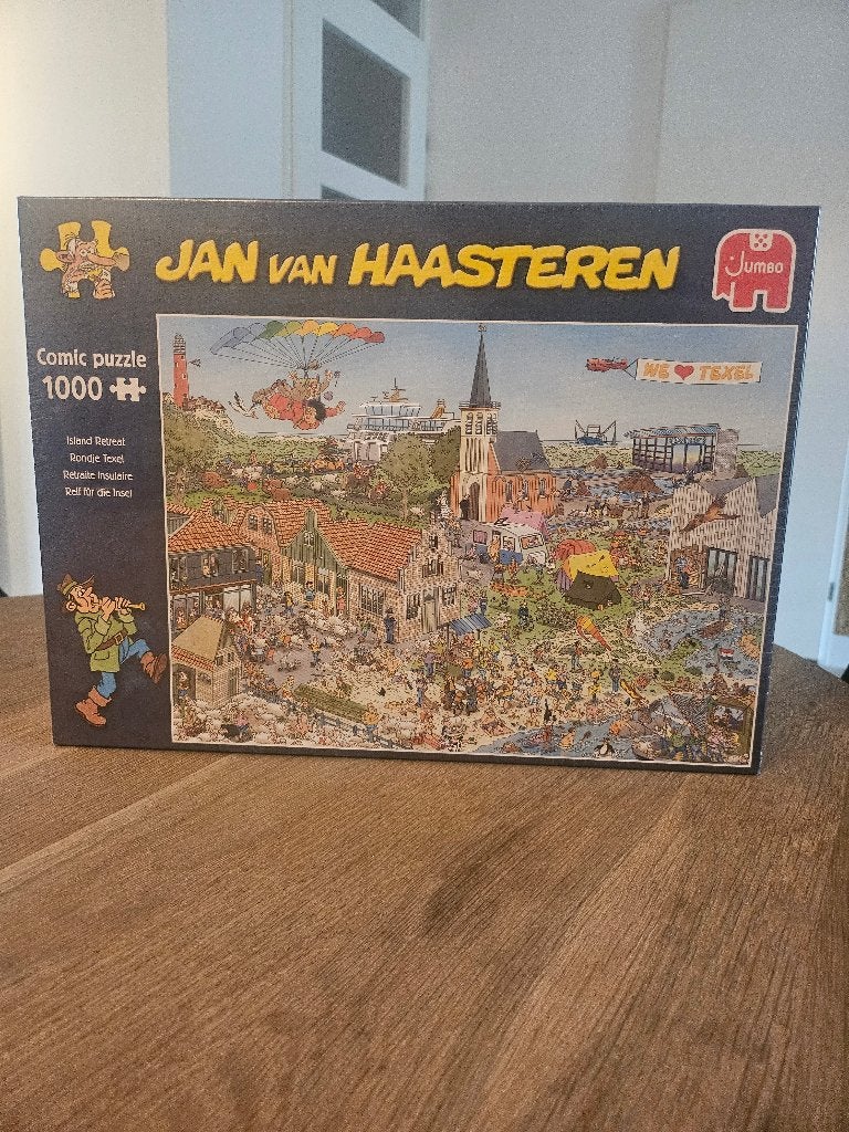 Puzzel jan van haasteren : rondje Texel (1000), Ophalen of Verzenden, 500 t/m 1500 stukjes, Nieuw, Legpuzzel