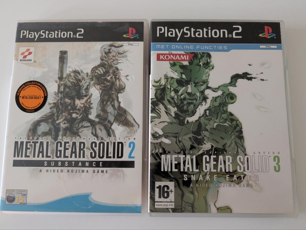 Metal Gear Solid 2 & 3 PS2 - Klassieke stealth-actie, Spelcomputers en Games, Ophalen of Verzenden, Gebruikt, Avontuur en Actie