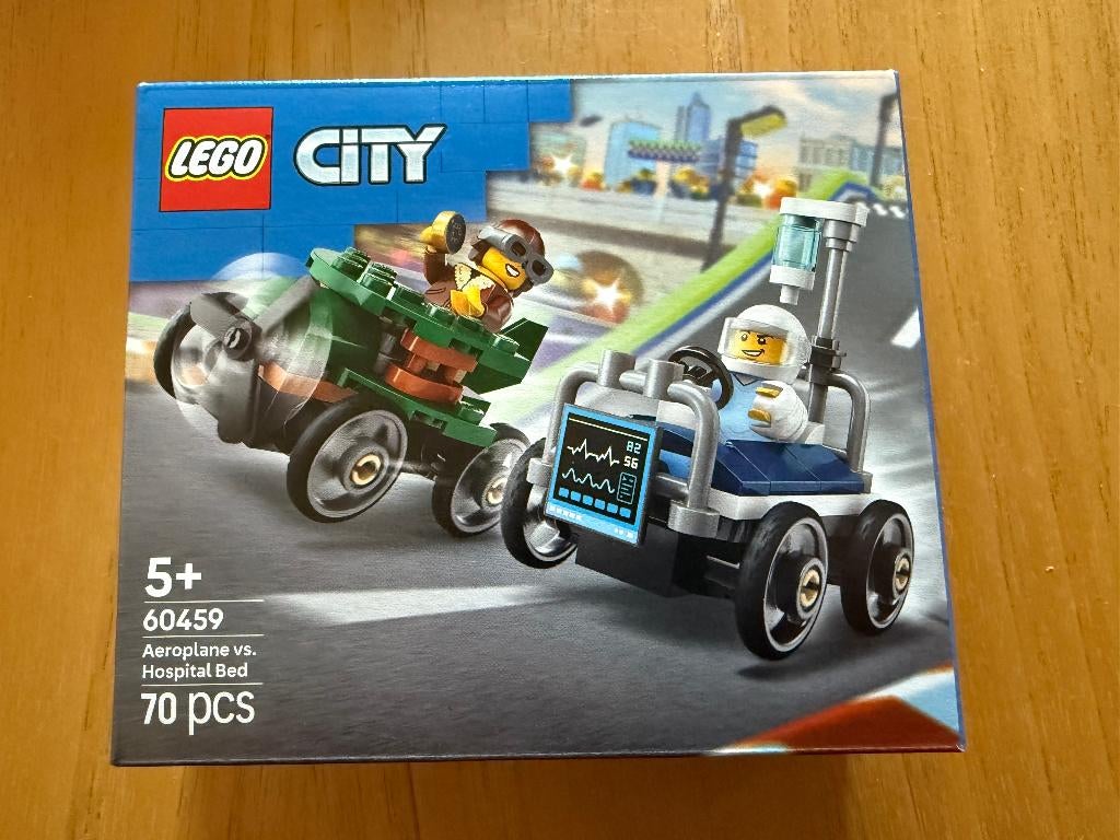 Lego 60459 City Raceautopakket vliegtuig vs Ziekenhuisbed, Ophalen, Nieuw, Complete set, Lego