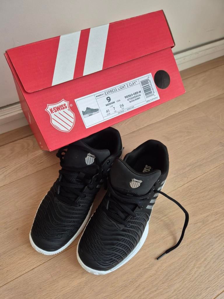 K-Swiss dames tennisschoenen, zwart mt 41, nieuw, K-Swiss, Schoenen, Zo goed als nieuw, Ophalen