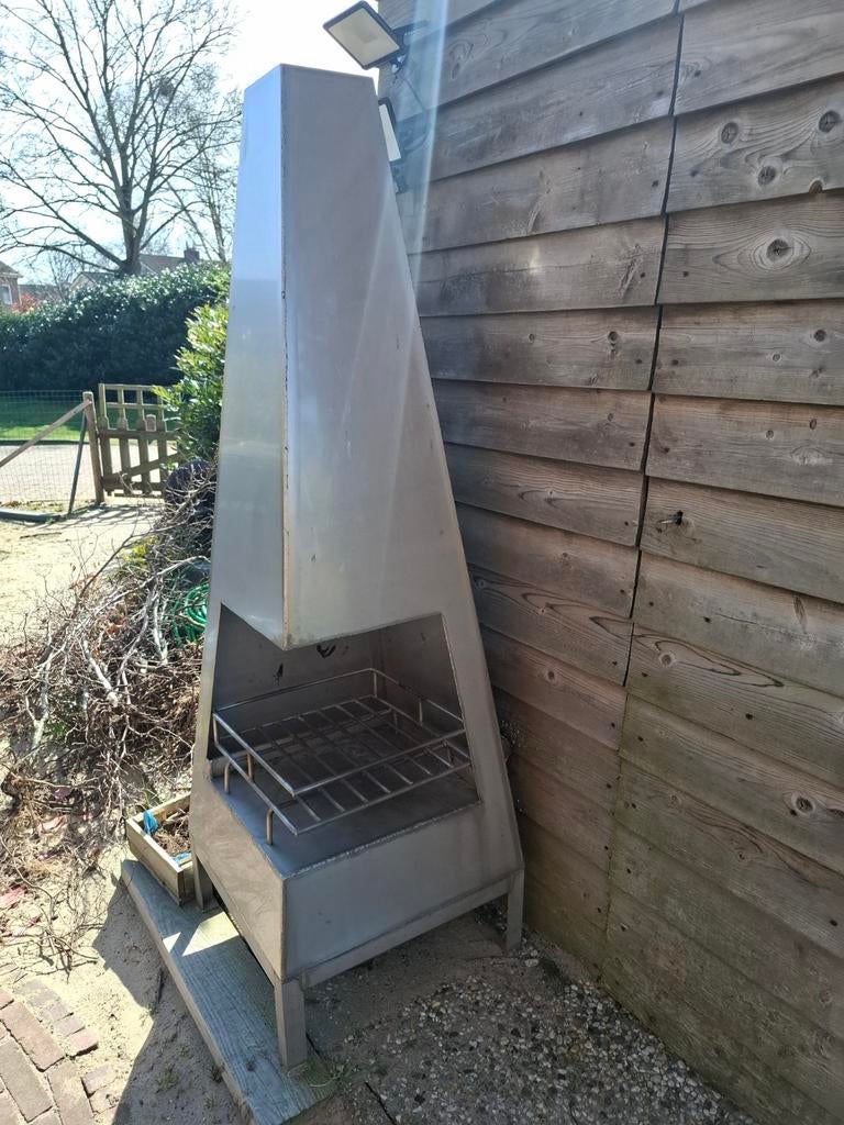 RVS Buiten Houtkachel - Terrashaard, Ophalen, Gebruikt