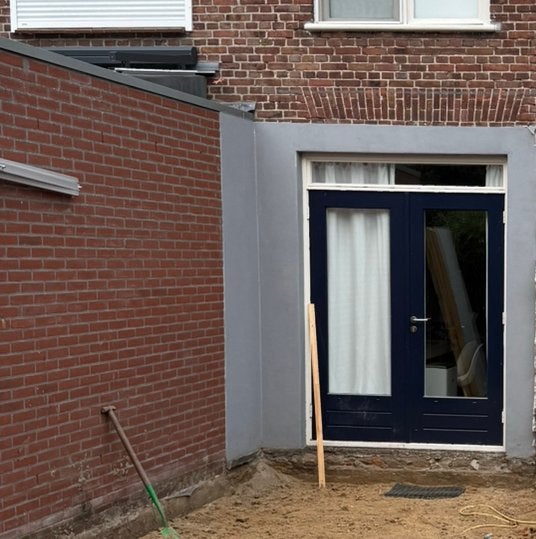 Openslaande tuindeuren met bovenlicht 177 x 248 cm, Ophalen, Glas, 120 cm of meer, 215 cm of meer