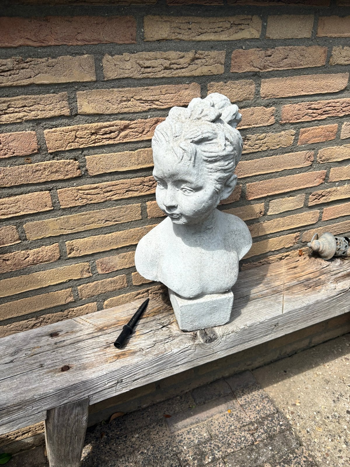 Stenen Buste van een Meisje - Klassieke Tuindecoratie, Ophalen, Weerbestendig, Buste, 20 - 50 cm