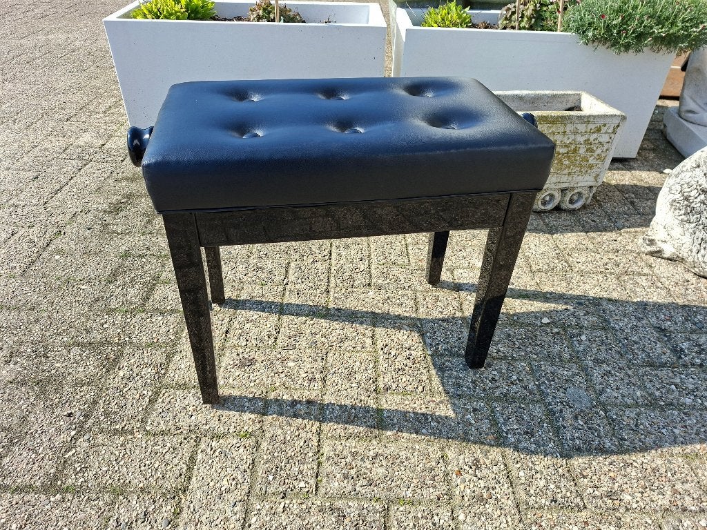 Massiefhouten Pianobank met Deluxe, Huis en Inrichting, Krukjes, Ophalen, In hoogte verstelbaar, Zo goed als nieuw, Hout