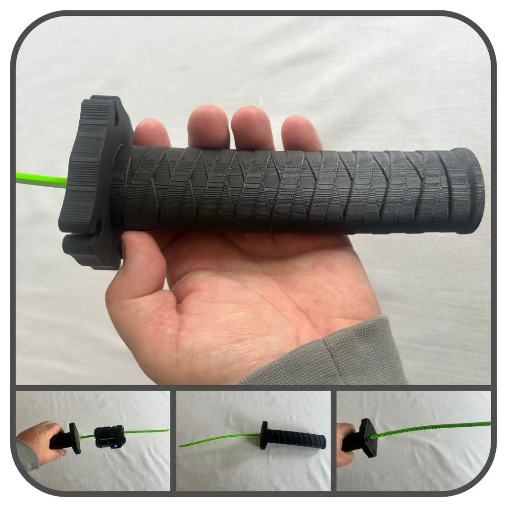 3D-geprinte Beyblade katana launcher grip zwart (€20,00), Ophalen of Verzenden, Nieuw