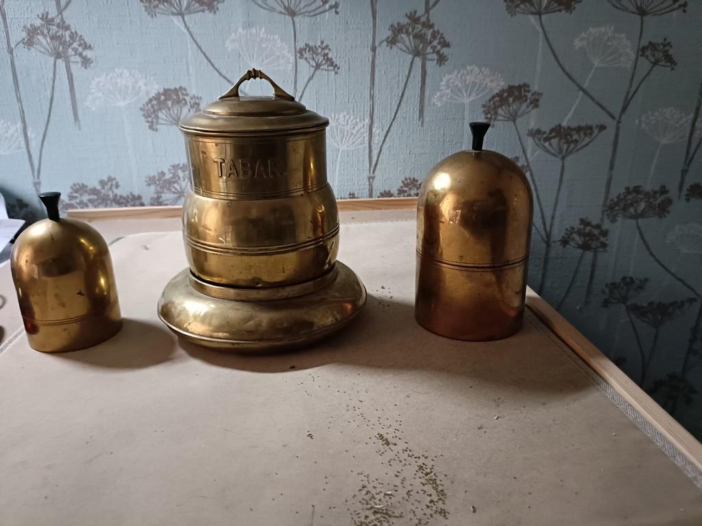 Vintage sigarettendoos/sigarendoos Metawa Tiel met tabakspot, Antiek en Kunst, Ophalen of Verzenden