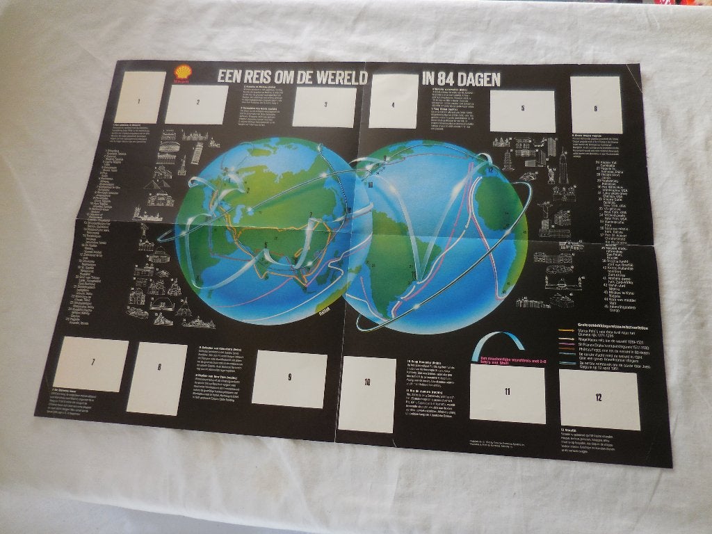 Lege Plaatjesposter:Een reis om de wereld in 84 dagen (1972), Ophalen, Nieuw, Plaatje