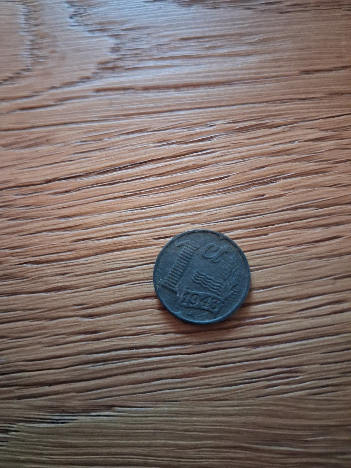 Nederlandse 1 cent munt uit 1948 - Koningin Wilhelmina, Postzegels en Munten, Ophalen of Verzenden, Koningin Wilhelmina, 1 cent