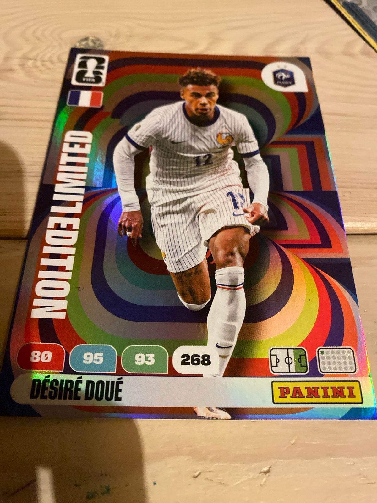 Desire Doue Panini Limited Edition Voetbal Kaart, Ophalen of Verzenden, Zo goed als nieuw, Buitenlandse clubs, Spelerskaart