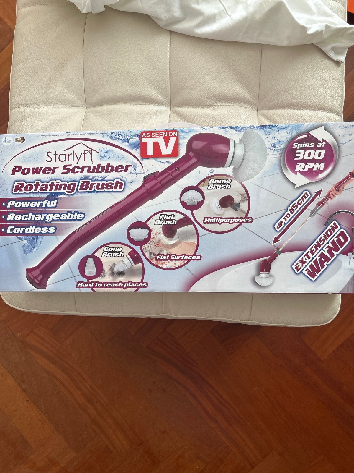 Nieuw Starlyf Power Scrubber Roterende Borstel - Draadloos, Ophalen of Verzenden, Bezem of Borstel