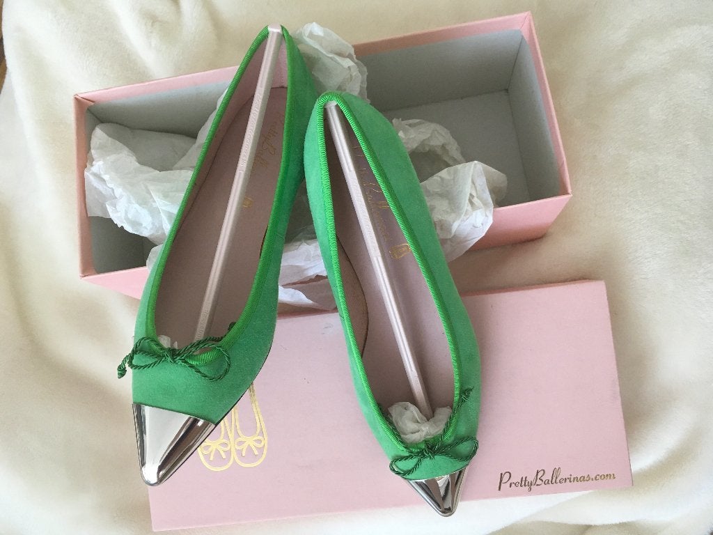 Pretty Ballerina's suede maat 37 / 36,5, Kleding | Dames, Nieuw, Groen, Ballerina's, Pretty Ballerina's