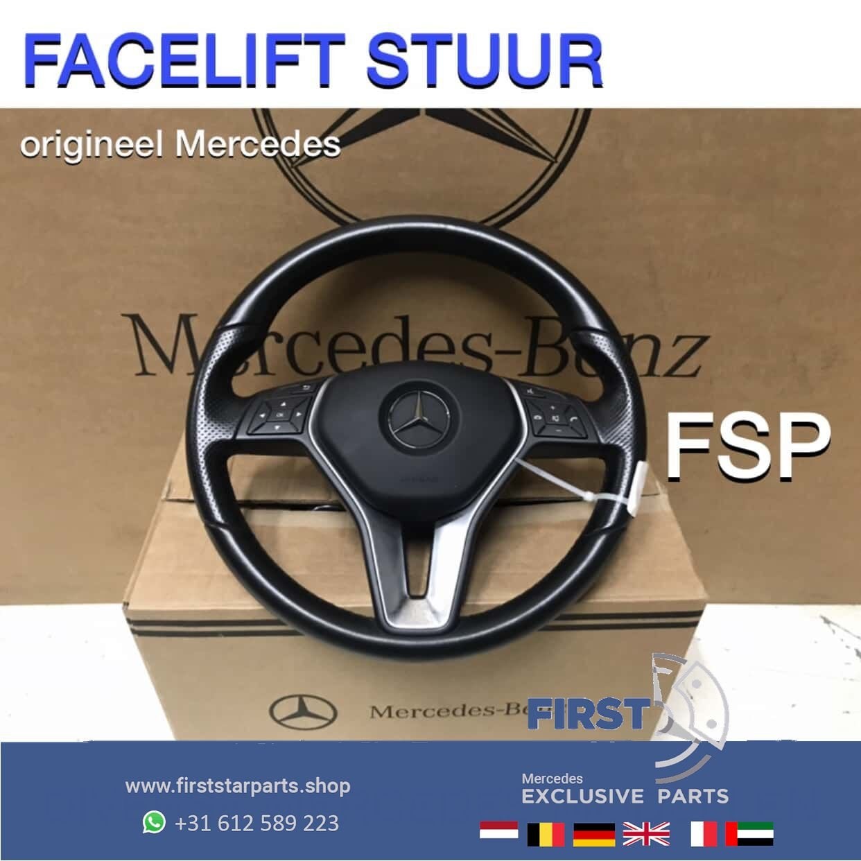 Origineel FACELIFT 2012 STUUR + AIRBAG Mercedes W204 W207 W2, Gebruikt, -, Ophalen of Verzenden, -