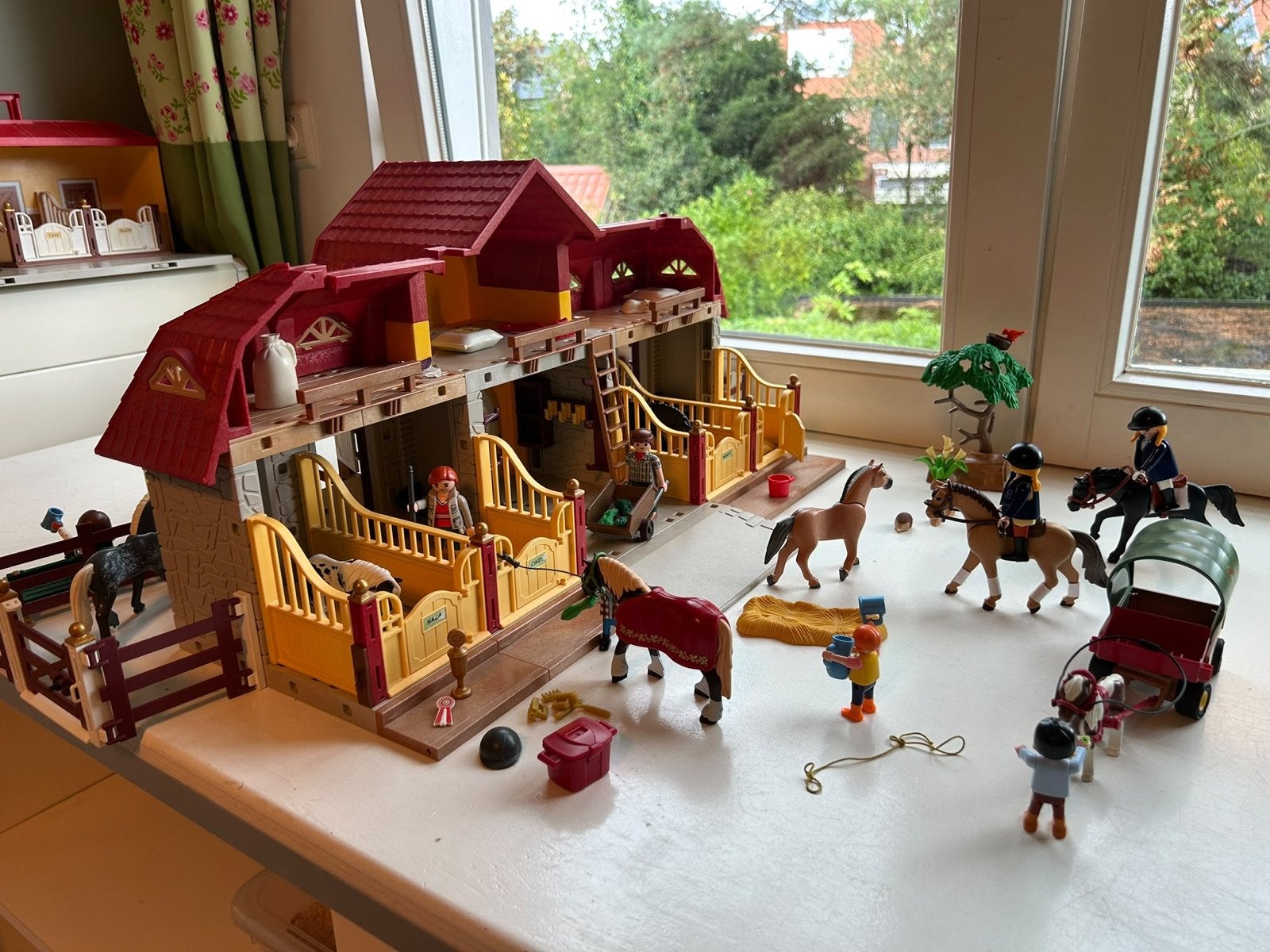 Playmobil Paardenmanege met veel extra's, Ophalen, Gebruikt, Gebouw, Complete set