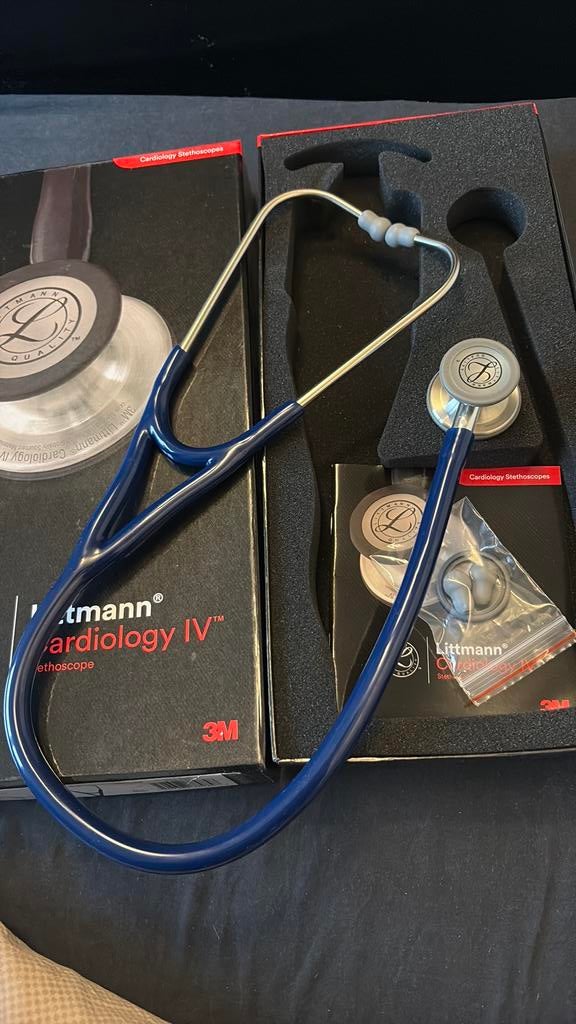 Littmann cardiology IV stethoscope blauw, Ophalen of Verzenden, Zo goed als nieuw