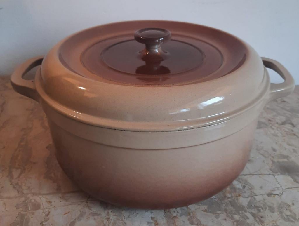Fontignac gietijzeren pan brood bakken rond maat 28 zgan, Ophalen of Verzenden, Zo goed als nieuw, Gietijzer, Koekenpan of Braadpan