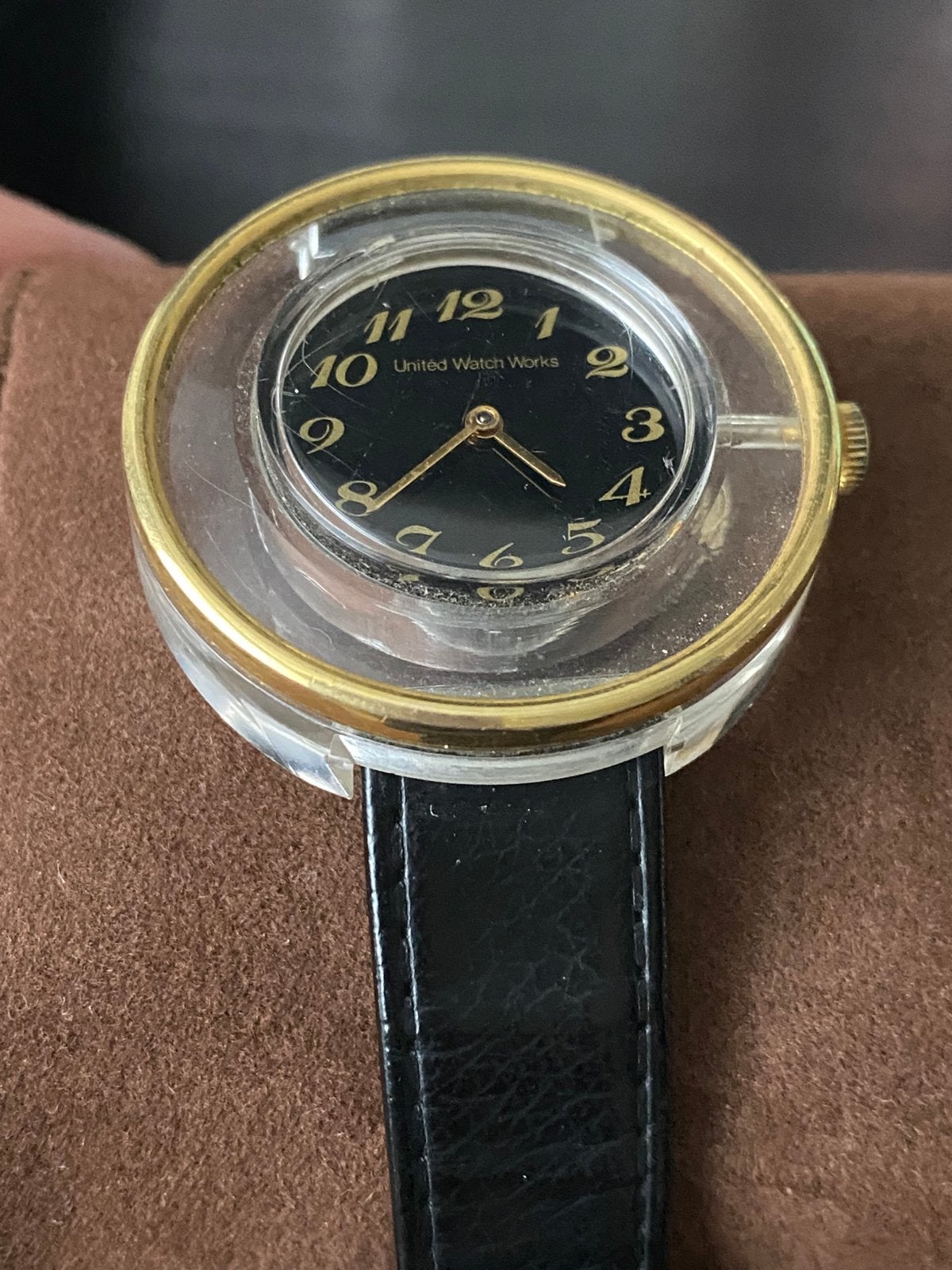 Vintage United Watch Works horloge opwindbaar, Ophalen of Verzenden, Zo goed als nieuw, Overige merken