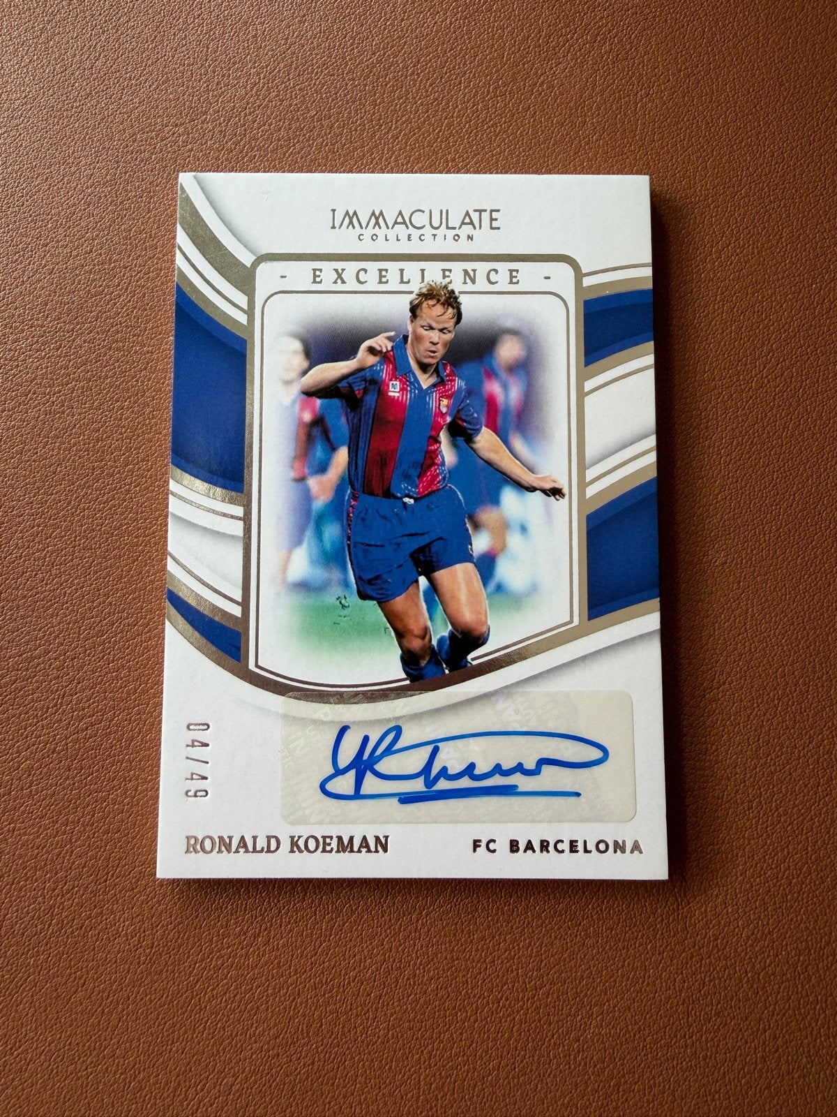 Ronald Koeman auto /49 Barcelona Immaculate, Verzenden, Zo goed als nieuw, Buitenlandse clubs, Spelerskaart