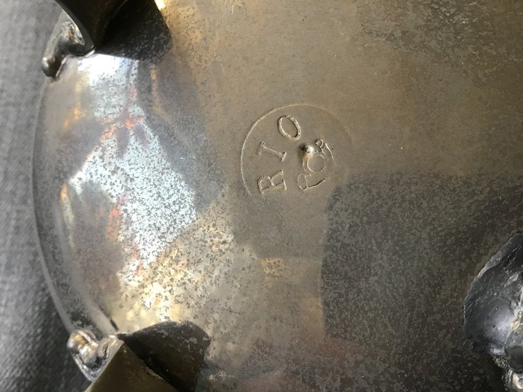 Antieke tinnen theepot met rieten handvat, Antiek en Kunst, Ophalen of Verzenden