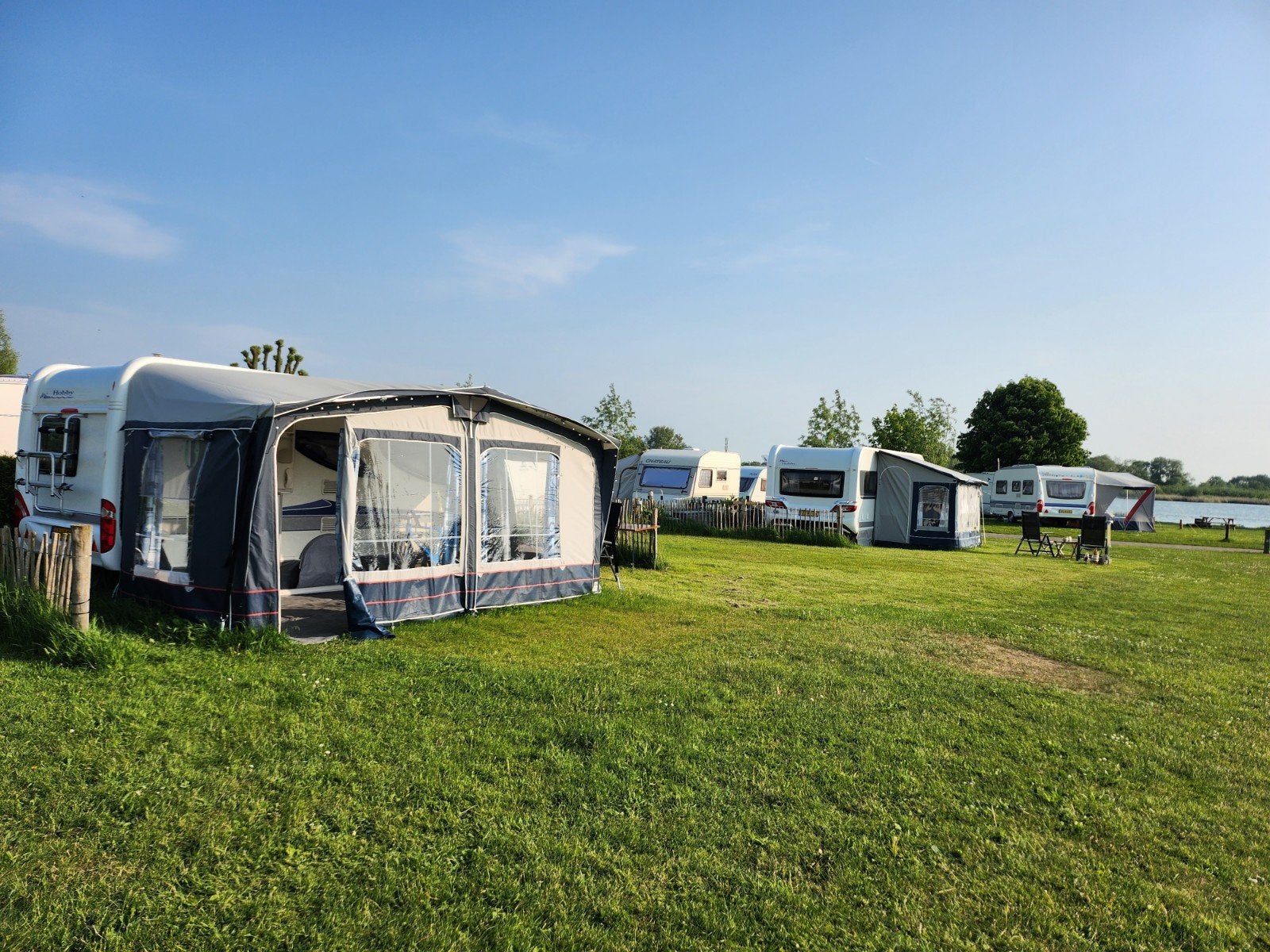 Hobby la vita bionda 440 sf, Caravans en Kamperen, Ophalen, Gebruikt