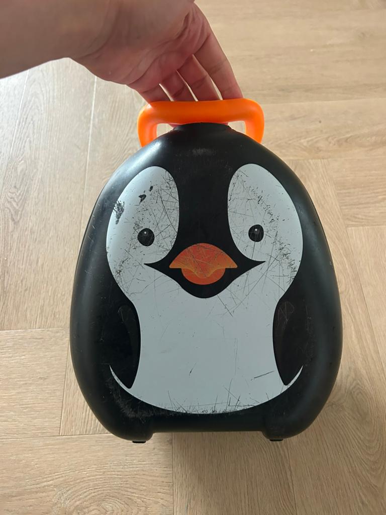Draagbaar kinderpotje in pinguïn design (my carry potty), Ophalen of Verzenden, Gebruikt