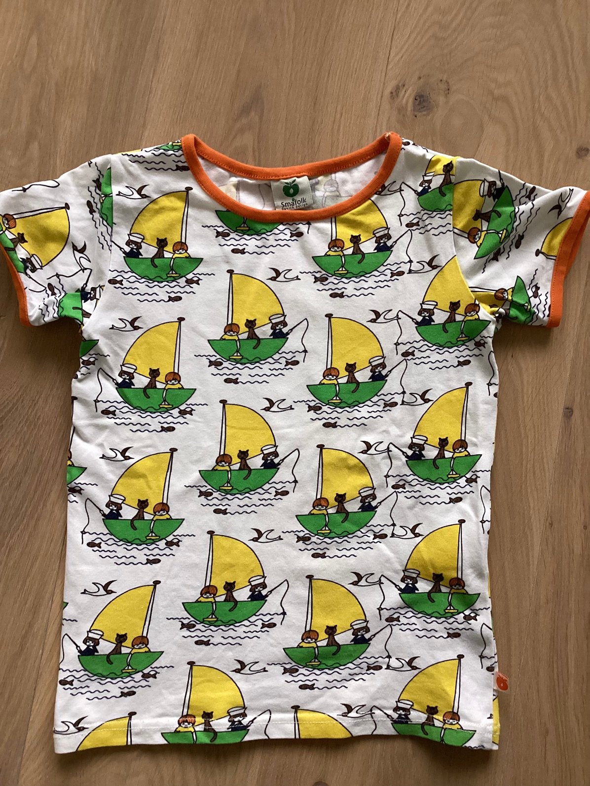 Smafolk t-shirt 7-8 jaar, 122-128, Ophalen of Verzenden, Zo goed als nieuw, Jongen of Meisje, Shirt of Longsleeve