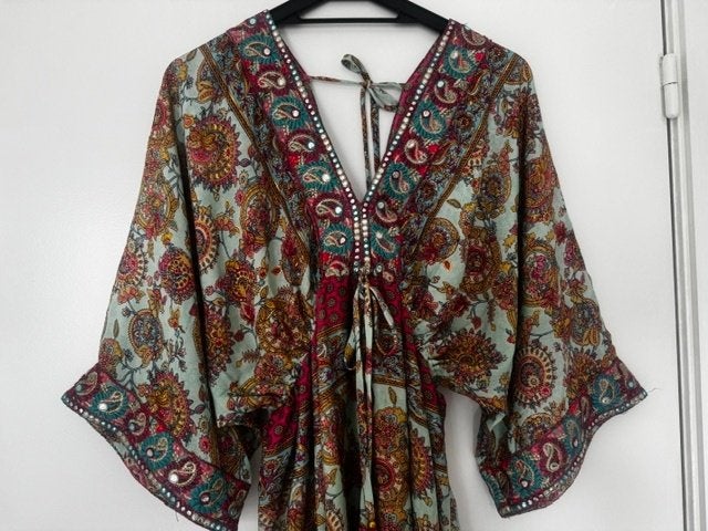 prachtige meerkleurige ibiza jurk onesize Nieuw, Maat 38/40 (M), Overige kleuren, Nieuw, Ophalen of Verzenden