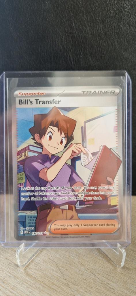 Bill's Transfer Supporter Trainer Kaart Pokémon TCG 194/163, Ophalen of Verzenden, Zo goed als nieuw, Losse kaart