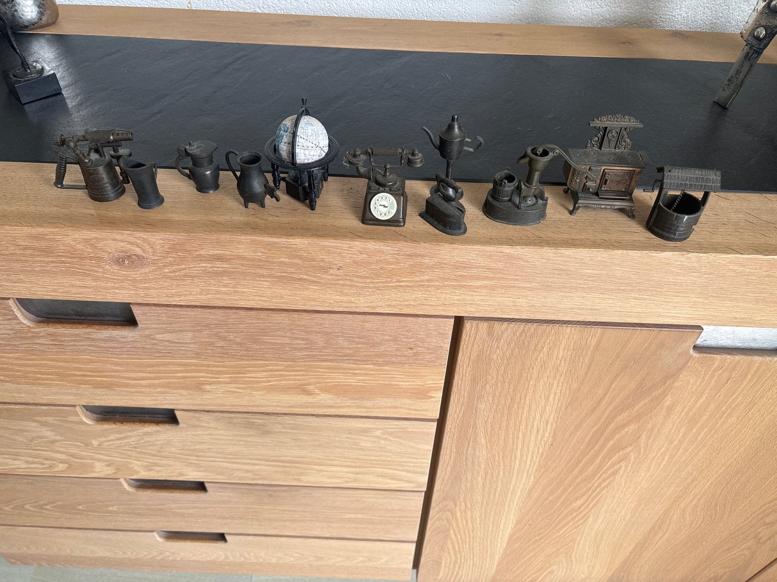 Set van 11 vintage miniatuur deels puntenslijpers, Antiek en Kunst, Ophalen