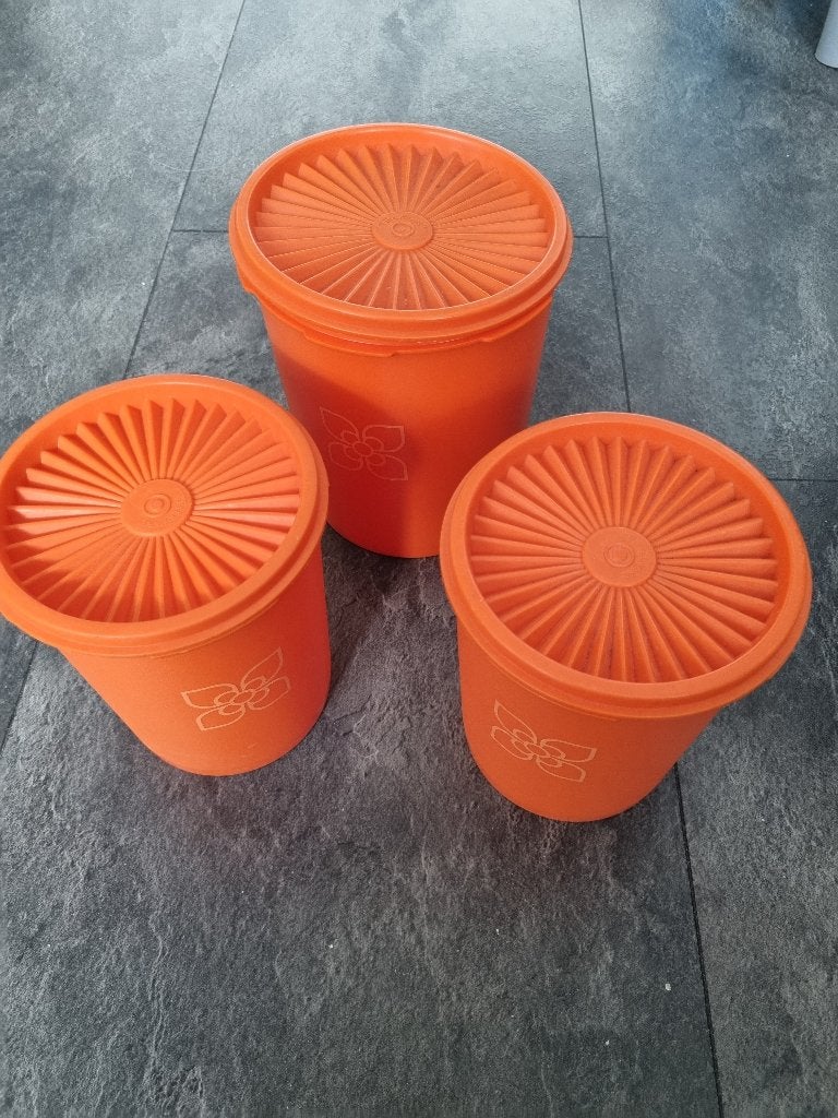 tupperware, Ophalen of Verzenden, Zo goed als nieuw, Oranje, Bus of Trommel