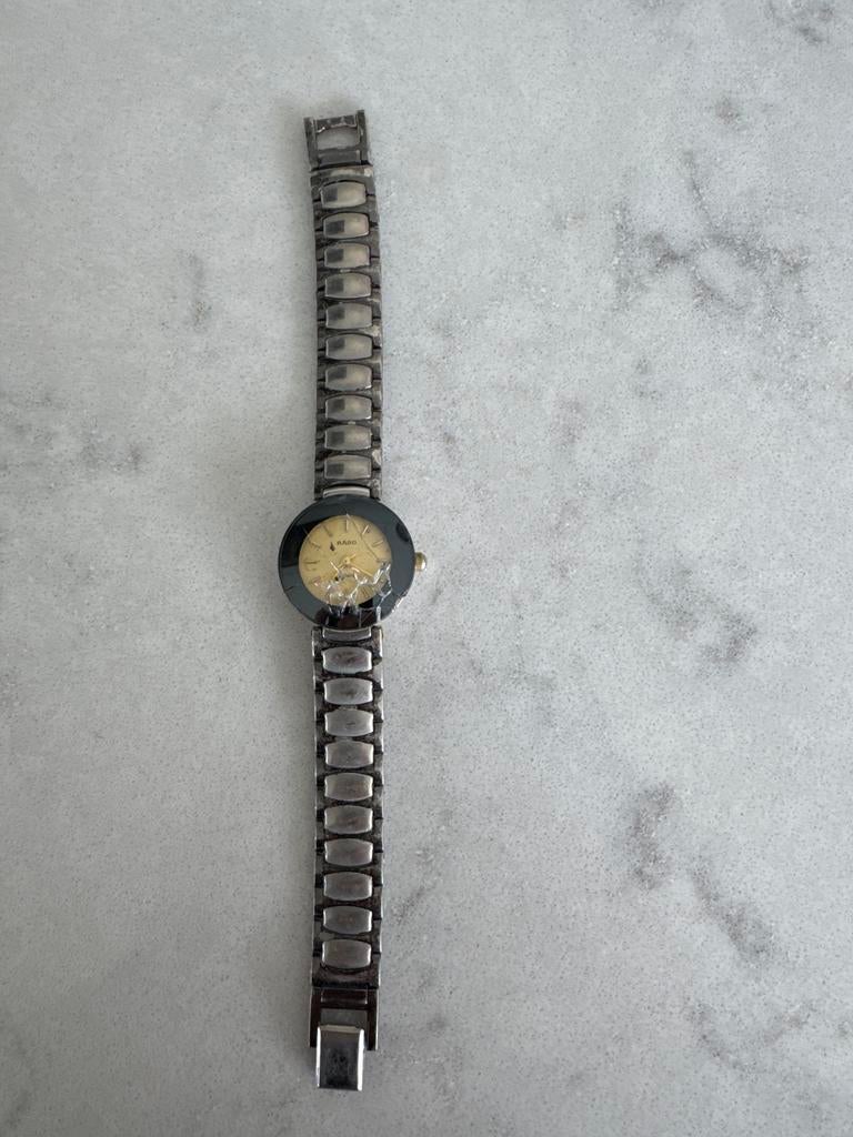 Rado dameshorloge met beschadigd glas, Overige merken, Overige materialen, Polshorloge, Ophalen of Verzenden