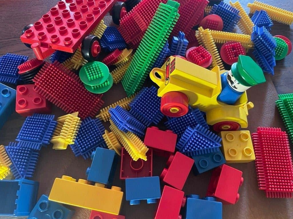 Duplo en Nopper Noppenblokken Eduplay in 2 zakken, Ophalen of Verzenden, Gebruikt, Nopper