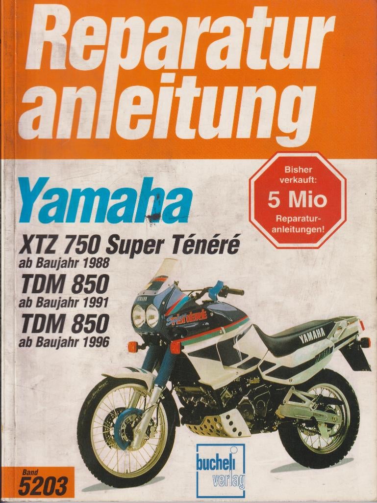 Yamaha XTZ750 - TDM850 Reparat anleitung Duits 1988- Bucheli, Motoren, Ophalen of Verzenden, Gebruikt