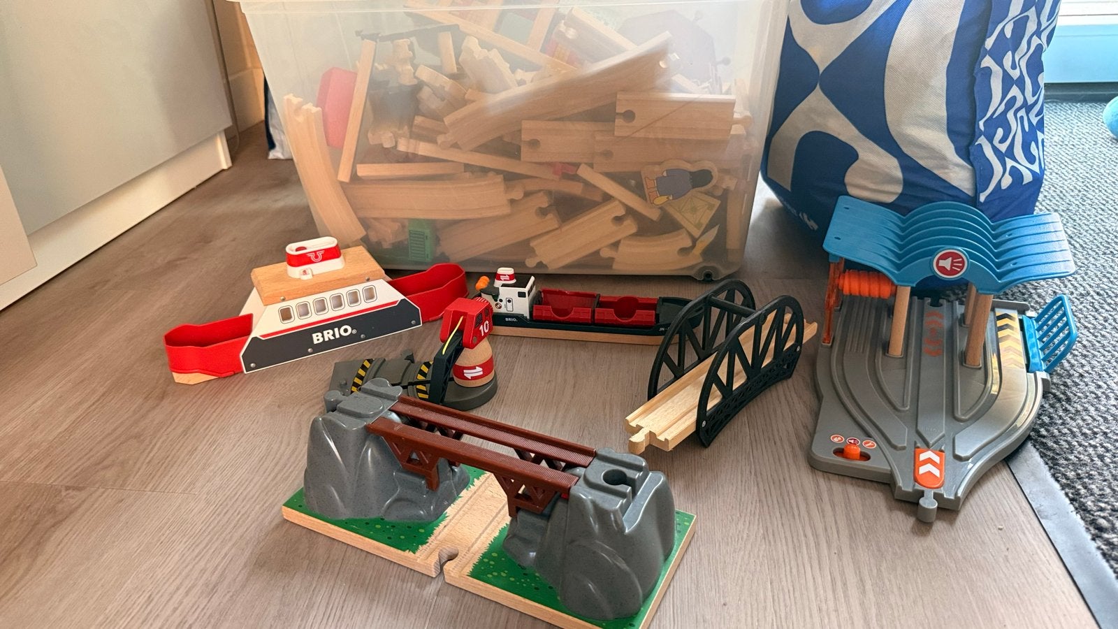 Grote set Brio houten treinbaan met accessoires, Ophalen, Gebruikt, Jongen of Meisje
