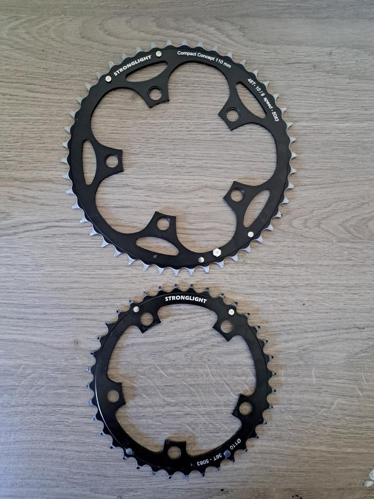 Stronglight Compact Concept Kettingbladen (48T & 36T), Ophalen of Verzenden, Gebruikt