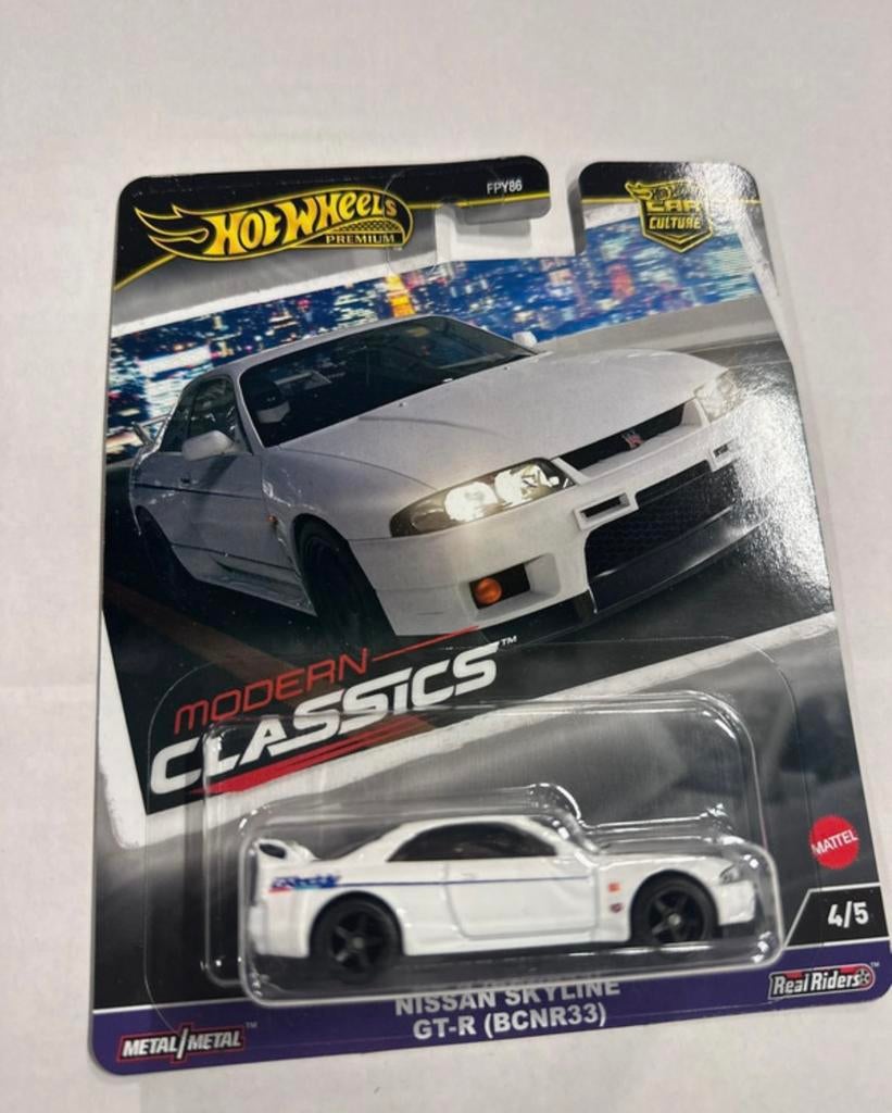 Hot Wheels Premium Nissan Skyline GT-R (bcnr33) Modern Class, Ophalen of Verzenden, Zo goed als nieuw, Auto
