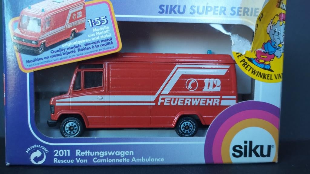 Mercedes Benz 809 D Feuerwehr 112 1:55 Siku 2011 Pol, Schlittenbacherstrasse 60 Lüdenscheid Germany, Auto, Verzenden, Nieuw