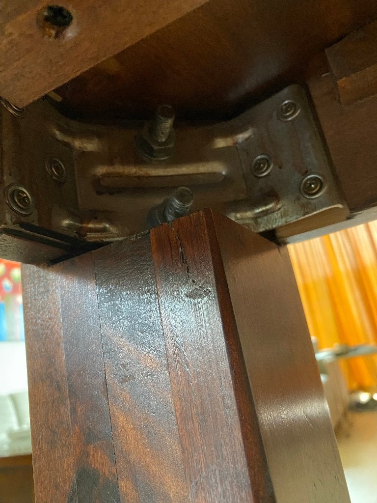Robuuste eettafel - 95x210x77 cm, Huis en Inrichting, Tafels | Eettafels, Gebruikt, 50 tot 100 cm, 200 cm of meer, Vijf personen of meer
