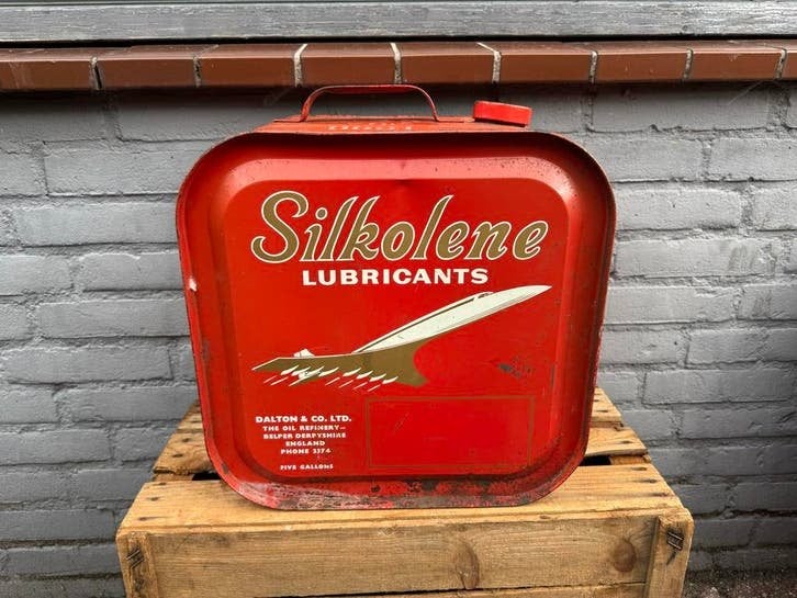 Vintage Silkolene Lubricants Olieblik - 5 Gallon, Ophalen, Gebruikt, Overige, Overige merken