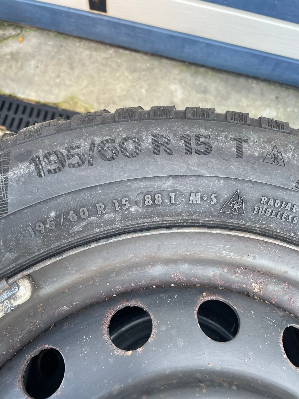 Continental WinterContact TS 860 195/60 R15 winterbanden, Ophalen of Verzenden, Gebruikt