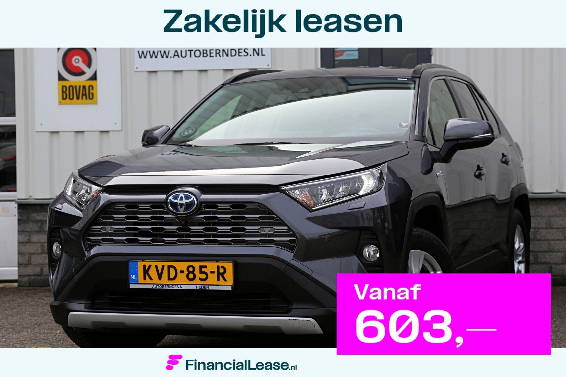 Toyota RAV4 2.5 Hybrid*Fabrieksgarantie t/m12-2031!*Perfect, Gebruikt, 4 cilinders, Bedrijf, 1565 kg