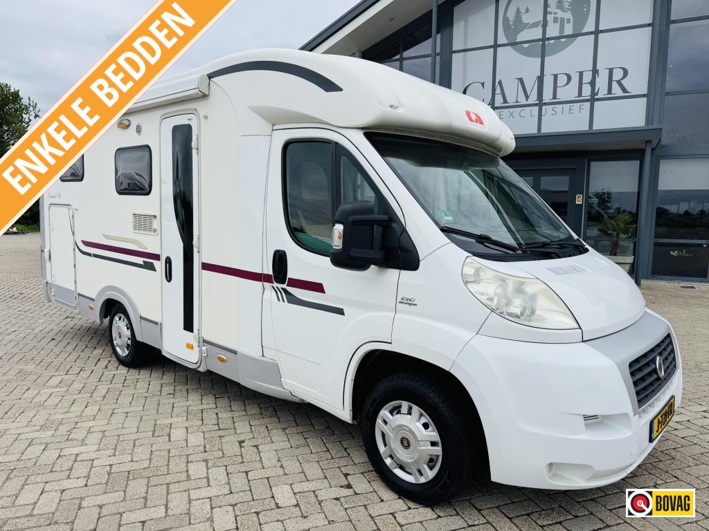 Adria Compact SL Enkele bedden Airco 2009, Caravans en Kamperen, Campers, Standaard zit, Fiat, Bedrijf, Tot en met 3