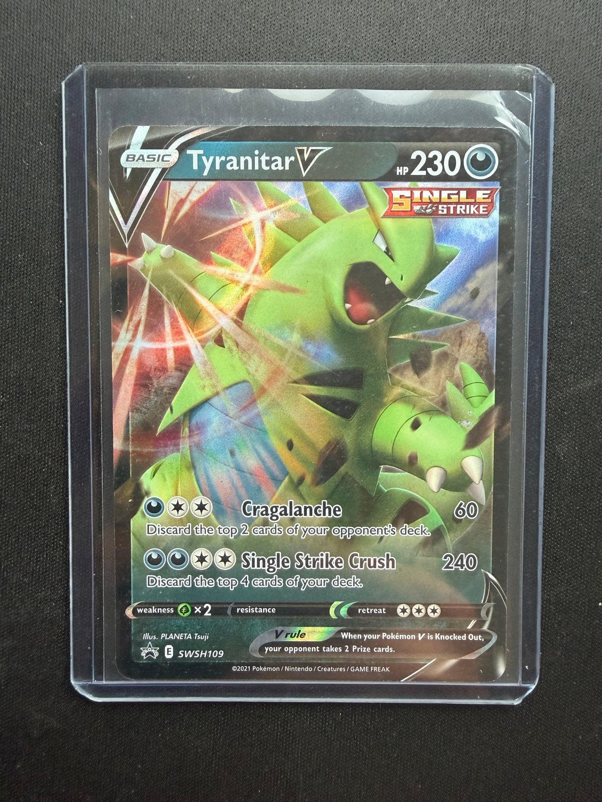 Tyranitar V SWSH109, Ophalen of Verzenden, Zo goed als nieuw, Losse kaart, Foil