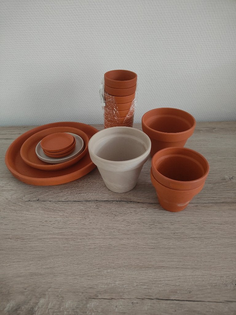 Stenen bloempotten en/of onderschalen, Steen, Gebruikt, Rond, Ophalen of Verzenden