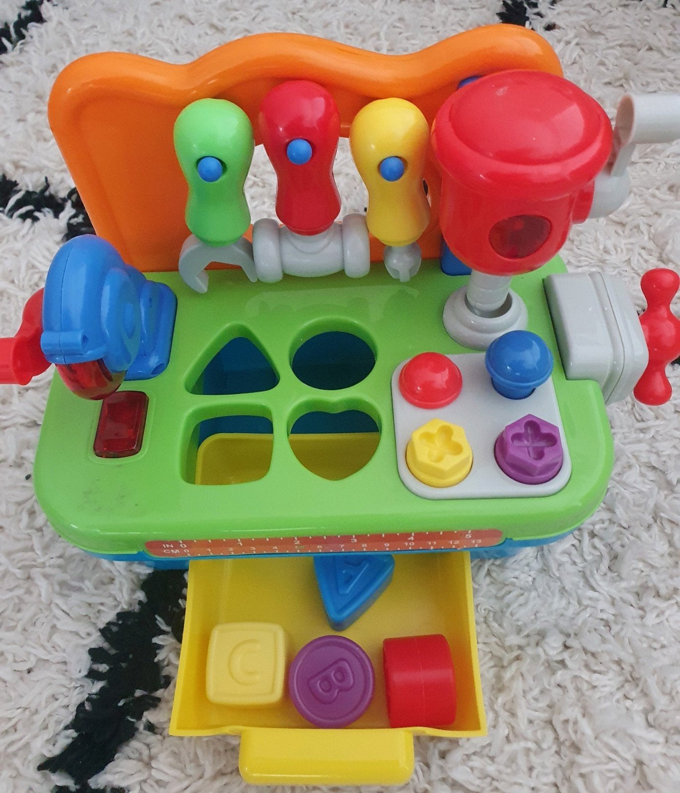 Sensory werkbank vormenstoof licht geluid schroeven drukken, Kinderen en Baby's, Speelgoed | Educatief en Creatief, Ophalen of Verzenden