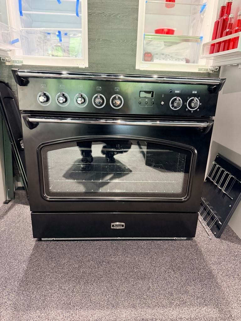 Nieuw! Falcon Classic 90 Inductie Fornuis - Zwart FX90, Ophalen, Hete lucht, 60 cm of meer, Nieuw
